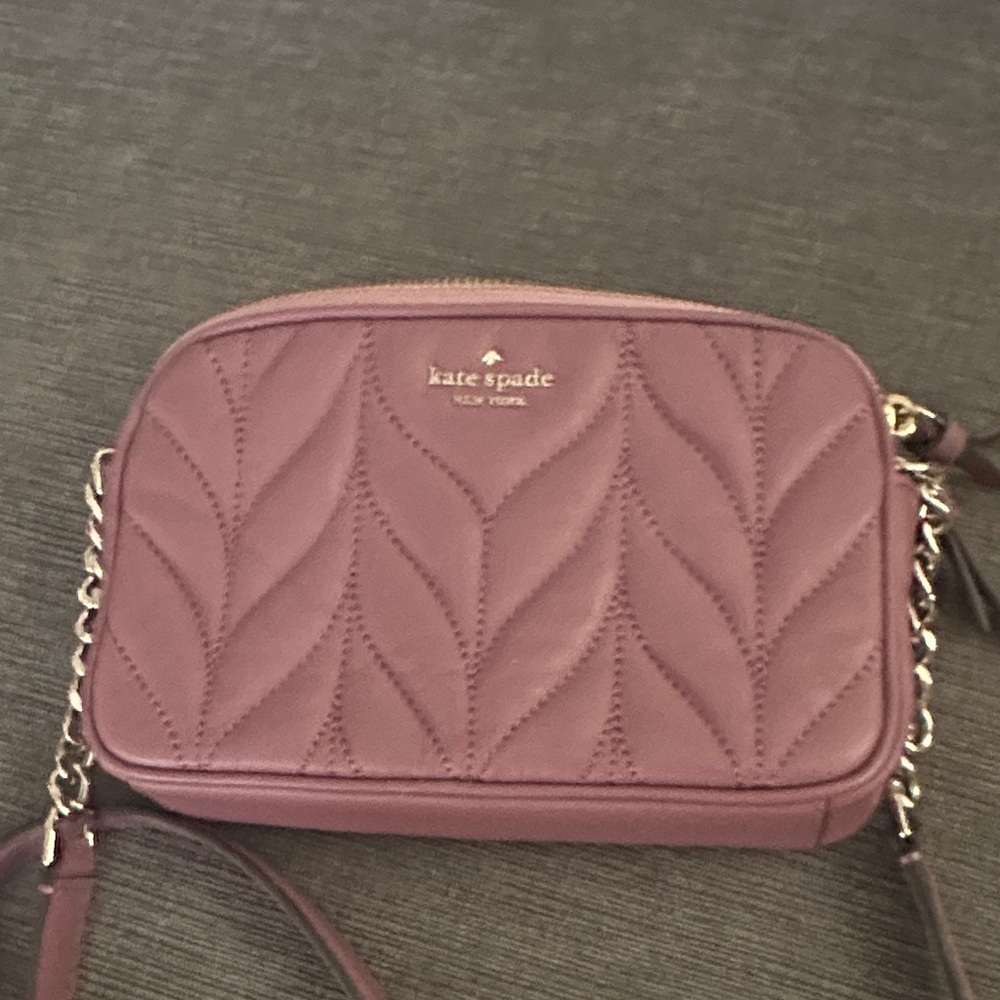 Kate Spade Mauve Quilted Crossbody Bag - Picture 6 of 6